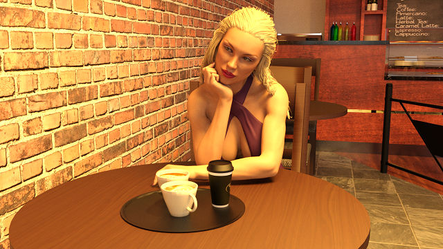 此图片的alt属性为空;文件名为Chloe-Cafe-Sitting.jpg